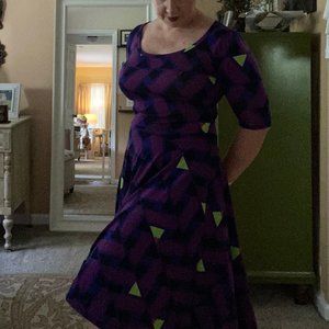 GUC LuLaRoe Geometric Print Nicole Dress S